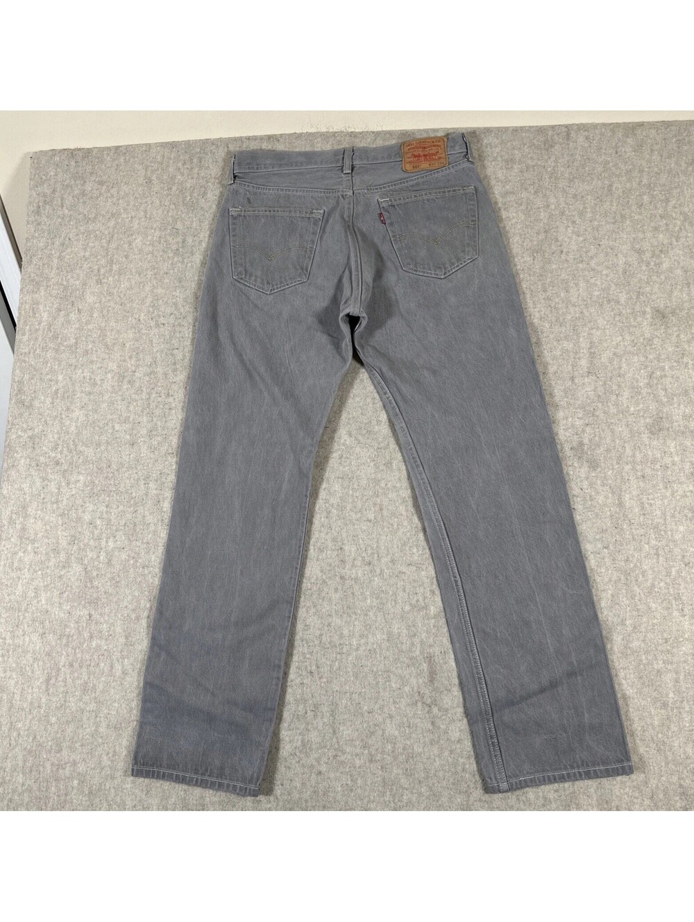 LEVI'S 501 Original Fit Jeans Men's 34 (32x31) Button Fly Gray Cotton Denim